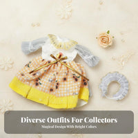 30cm Doll Outfit Great Gift BJD Dress Set Detailed Design Doll Dress Set for Kids, Dollhouse Play