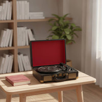 Suitcase Vinyl Player Retro Portable Vinyl Player Portable Turntable Vintage for Music Lovers, Travel, Bedroom