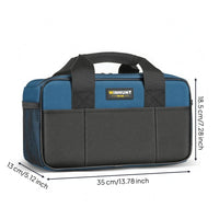 Woven Handles Tool Bag Vertical Pockets Oxford Tool Bag Mesh Pocket Portable Storage Soft-Sided