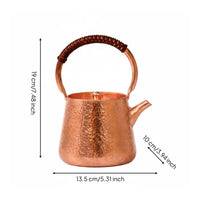Copper Teapot Handmade Kitchenware Heat-Proof Handle for Boiling Water