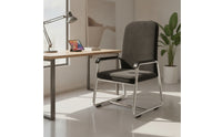 Sled Base Chair Upholstered High-Back Chair with Armrests Padded Furniture for Professionals, Students, Office, Conference Room