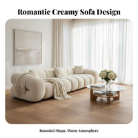 Plush Sectional Sofa Cumulus-inspiredLike Comfort Sectional Sectional with Chaise Soft Textured Textile Living Room Couch for Lounge Area, Spa Lounge