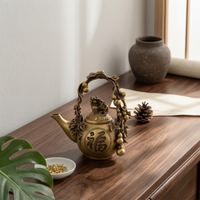 Teapot Ornament Traditional Chinese Sculpture Retro for Tea Room, Office Desk