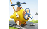 Cartoon Style Push Along Airplane Colorful Airplane Push Toy Plastic Kids Plaything Wheeled for Children