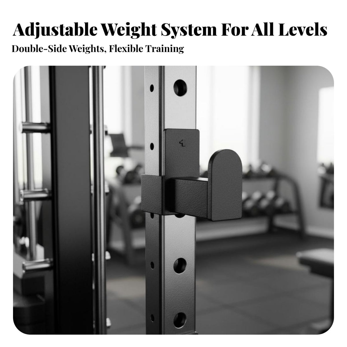 Guided Machine Squat Rack Heavy-Duty Steel Frame Complete Guided Machine Fully Adjustable Home Fitness Setup for Fitness Enthusiasts, Bodybuilders