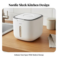 Moisture-Proof Rice Storage Bin Large Capacity Airtight Grain Storage Bin Dustproof for Kitchen Countertop