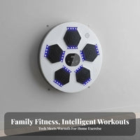 Light-up Targets Smart Music Boxing Machine Easy Installation Music Boxing Machine Multiple Modes & Speeds Wall Mounted Punching Target Stress Relief for Family, Beginners, Adults, Indoor, Gym, Living Room, Office
