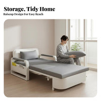 Foldable Design Pull-extendable Armchair Bed Space-Saving Folding Ottoman Bed twofoldUse adaptable Seating Multi-Functional for Small Apartment Dwellers, Homeowners, Office Workers, Balcony, Guest Room