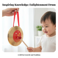 Child-Sized Small Golden Gong with Mallet Traditional Design Miniature Gong with Mallet Easy to Play Musical Toy Educational for young children, Beginners, inaugural Birthday event, Playroom, Festivals, Parties