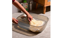 Thickened Wash Basin with Washboard Ergonomic Laundry Basin with Washboard Space-Saving Long-Lasting for Parents