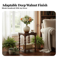 3-Tier Corner Stand Floor-Standing Plant Holder Multi-Level Storage Tiered Shelf for Apartment Dwellers, Homeowners, Living Room, Balcony, Bedroom