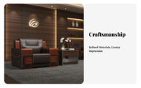 business Look Business Sofa and Table Set Faux Leather Upholstery Reception Seating Minimalist Design Lobby Furniture long-lasting for premium Guests, businesss, Office Managers, Conference Room, Salon, Hospital