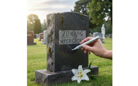 Weather-Resistant Tombstone Marker Pen Quick-Dry Metallic Stone Marker Oil-Based Writing Tool Fine Tip