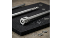 3 Pieces Chrome Vanadium Steel Hex to Square Adapter 150 Mm Socket Adapter Set Silver Finish