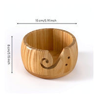 Smooth Yarn Bowl Polished Yarn Bowl with Spiral Slot Compact Long-Lasting for Knitters, Crocheters, Knitting