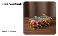 Luxury Design 6 Compartment Snack Tray Food Grade Material Divided Serving Dish Set Elegant Design for Parties, Home Gatherings, Living Room