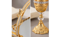 Gold-Tone Incense Burner with Tray and Tongs Ornate Incense Burner Set with Tray Decorative Censer Set with Tongs Elegant for Collectors, Hosts