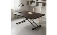 Foldable Design Convertible Lift-Top Table Space Saving Lift-Top Rolling Desk Multi-Functional Living Room Furniture Adjustable Height for Small Apartment Residents, Telecommuting Workers, Homeowners, Dining, Home Office