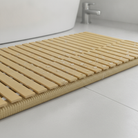 Non-Slip PVC Shower Mat for Bathroom and Toilet, Hollow Design, Waterproof Foot Pad