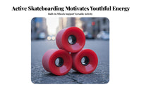 4 Pieces Street Riding Wheels Sports Apparatus Surfboard Wheels Cylindrical Shape Center Bearing Opening