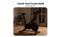 Silent Operation Indoor Cycling Bike Adjustable Seat and Handlebars Exercise Bike Stable & Sturdy Frame Home Cardio Exercise Equipment Heavy Duty for Family, Beginners