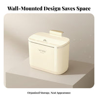 Wall-Mounted Trash Can with Lid Wall Mounted Garbage Can Hanging Kitchen Bin Space-Saving Cabinet Door Wastebasket for Bathroom