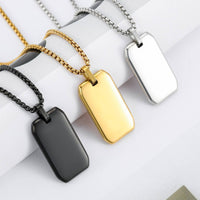 Mirror Finish Dog Tag Necklace Resistant Dog Tag Necklace Gift Ready Fashion Jewelry