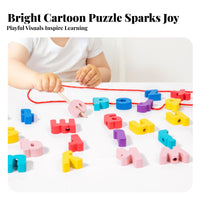 Sturdy Wood Wooden Alphabet Game Board Early Education Wooden Alphabet Number Game Learn Through Play for Preschoolers, Toddlers