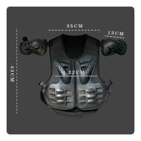Hard-Shell Safeguarding Vest with Shoulder Guards Breathable Chest and Back Protector Impact-Resistant Chest Back Protector Lightweight for Children, Adolescent, Skiing