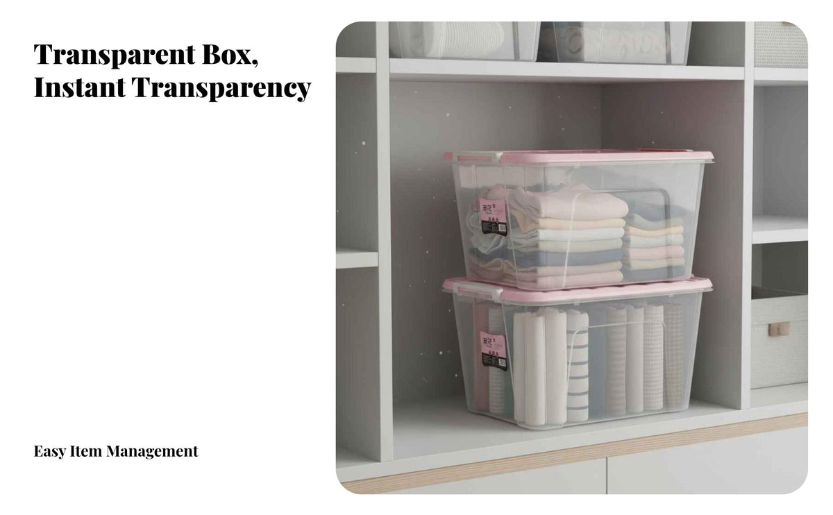 Large Capacity Stackable Wheeled Clear Box Thickened Design Ppreviousic container sturdy Construction Household Storage Latching Lid for homeowners, Office Workers, Bedroom, Closet, Living Room, recreation area