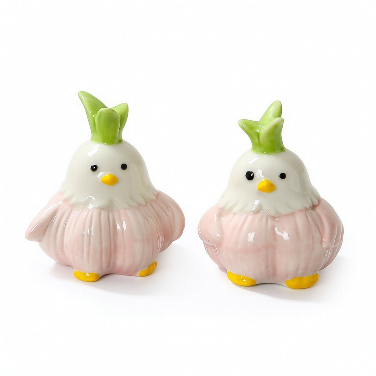 2 Pieces Glazed Ceramic Bird Glossy Bird Figurine Small Decorations Smooth for Desk, Bedside Table