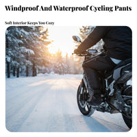 Waterproof Motorcycle Leg Warmers Easy On Off Zipper Motorcycle Leg Warmers Reflective Strips Fleece Lined Knee Guards for Children, Commuting, Skiing
