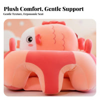 Anti-Fall Design Plush creature Sit-up Trainer Soft and Comfortable Plush Sitting Trainer Fully Padded Infant Floor Seat Upright Seating Position for Babies 4-6 Months, Expecting Mothers, Nursery, Playroom, Indoors, Living Room
