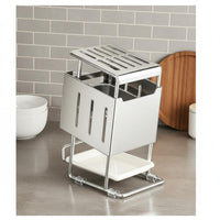 Countertop Holder Large Capacity Universal Kitchen Holder Modern Cutlery Organizer Easy to Clean Ventilated Design