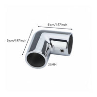 Stainless Steel Tube Elbow Mirror-Polished Finish 90 Degree Elbow Fitting Heavy-Duty 1 Inch Stainless Steel Tube Fitting for Yachts, Boats