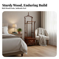 Floor-Standing Movable Corner Hall Tree French design Corner Hall Tree Multi-Functional Coat Stand unobstructedstanding for Apartment Dwellers, Homeowners, Renters, Bedroom, Living Room, Entryway, Hallway