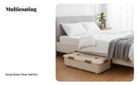 Foldable Underbed Container Stackable Collapsible Clothing container Clear View transparent panel