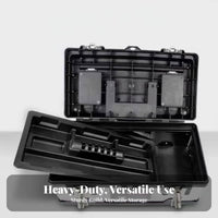 Large Capacity Multi-Function Tool Organizer Sturdy Construction Portable Tool Box Heavy Duty for Mechanics, Homeowners, Vehicle, Workshop