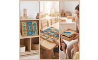 4 Pieces Landform Board with Wooden Frame Educational Geography Model Board Sensory Toy for Young Children, Classroom