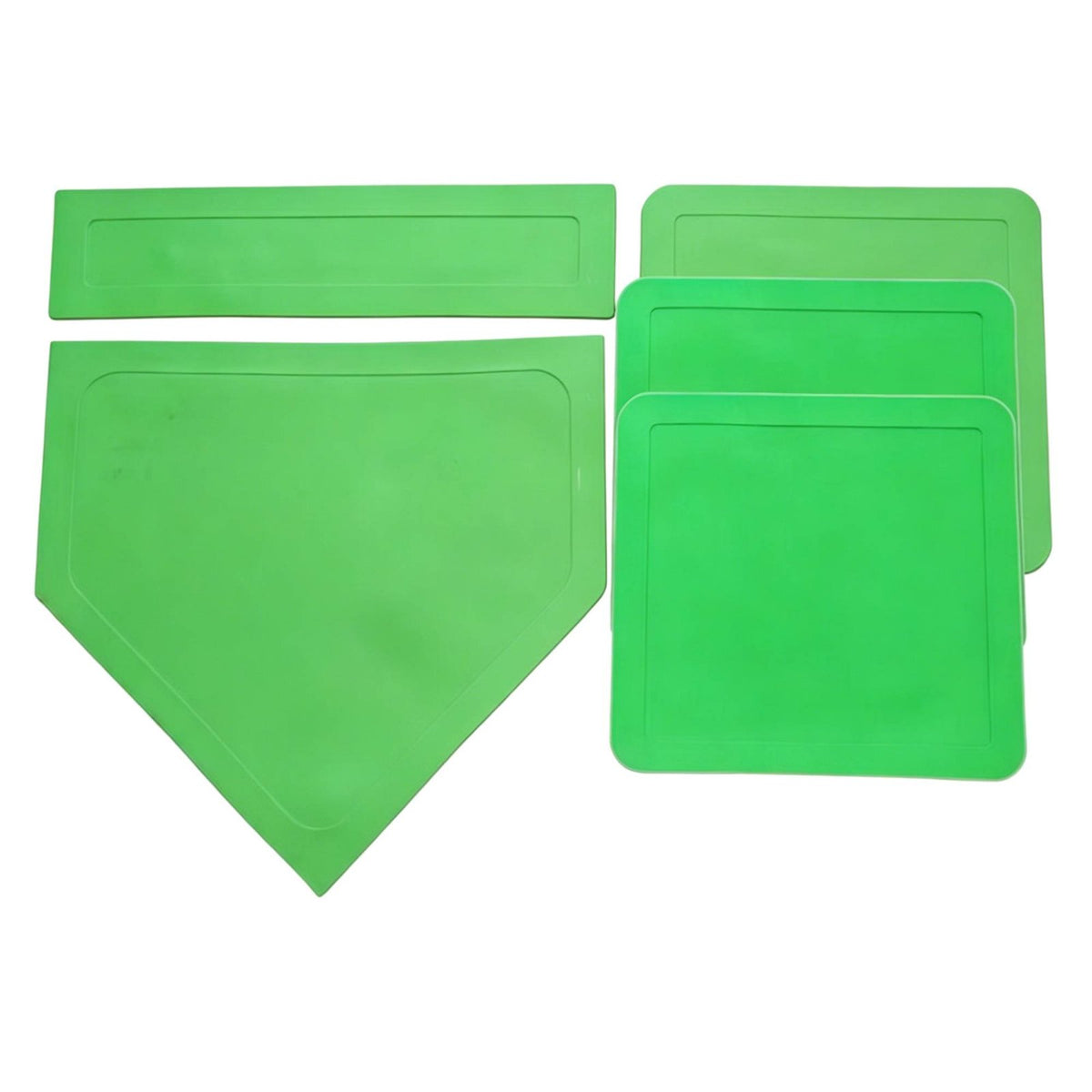 5 Pieces Rubber Home Plate Set Waterproof Baseball Base Set Portable Field Marker for Kids, Gym