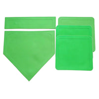 5 Pieces Rubber Home Plate Set Waterproof Baseball Base Set Portable Field Marker for Kids, Gym