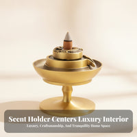 Lustrous Finish Backflow Scent Disperser Backflow Scent Holder Home Decor Layered Design for Indoor Use