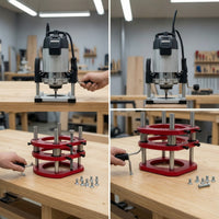 Router Height Adjustment Base with Hand Crank Adjustable Crafting Router Lift Manual Hardware for Woodworkers, Hobbyists, Workshop