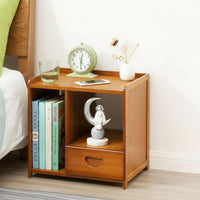 With Drawers 2-Drawer End Table Large Capacity Nightstand Retro Design Bedside Cabinet Ample Storage for Apartment Dwellers, Students, Homeowners, Guest Room, College Dorm, Entryway, Closet