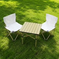 folding camping table and chairs set