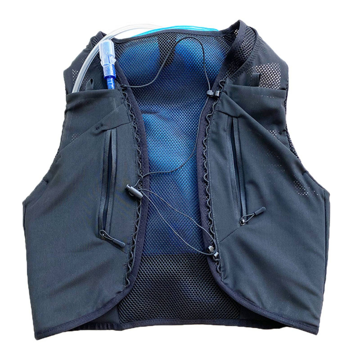Running Vest Backpack Zippered Pockets Sleeveless Vest Backpack Elastic Lacing Outdoor Gear for Hiking, Bicycling