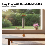 Hand-Held Design 9-Tone Hanging Chime Set Ethereal Sound 9-Tone Meditation Chime Soothing Tones Bar Chimes Portable for Mind-Body Practice Practitioners, Wellness Seekers, Adults, Home Relaxation, Outdoor