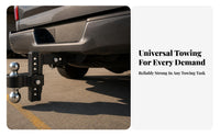 Aluminum Alloy Vehicle Accessory Adjustable Trailer Arm Double-Ball Tow Arm for Towing