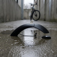 Folding Electric Bicycle Mudguard Splash Guard Black Plastic Guard Curved Mudguard Stable Fit