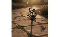 Metal Canine Yard Stake Upright Pose Dog Silhouette Stake Raised Tail Puppy Silhouette Decor